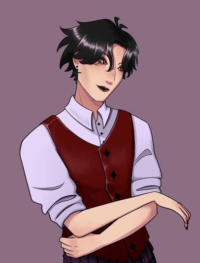 Halfbody Lineart + fullcolor